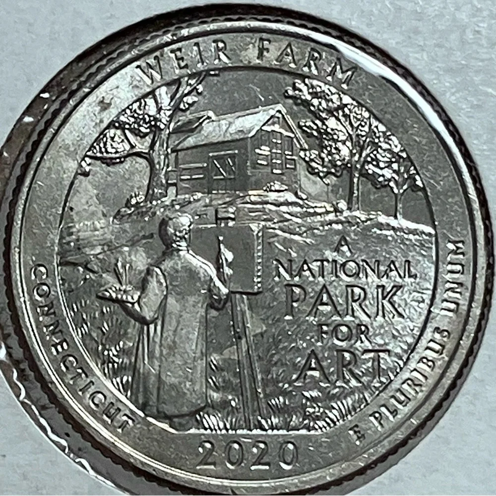 2020-W WASHINGTON QUARTER / Weir Farm / CIRCULATED COND. / Only 2 Million Minted - Picture 3 of 6